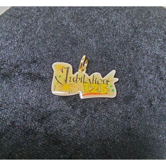 Jubilation 125 Vintage Gold-Tone Enamel charm - Picture 1 of 3
